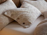 Linen Pillowcase Set - Button Closure Pillow Covers 48x74cm for Home Bedding V888-ELOSUNG54961-2