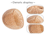 Bamboo Wicker Rattanshade Hand-Woven Double Layer Bamboo Domeshade Asian Rustic Japanese V1192-AZ-W-35251