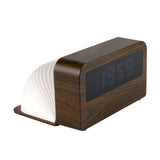 Digital Clock with Book Shaped Colorful Light,USB Charging Clock with LED Display,Night Light,Home & V1192-AZ-W-12069