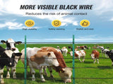 Electric Fence Wire, 1000Ft 305M Portable Polywire, 1/4" Diameter 2 Copper Strands for Reliable V952-WLDXJSKJSK10BKJL6Y3