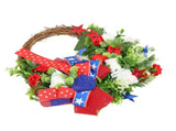 4th of July Patriotic Wreath Independence Day Wreath Decorations for Front Door Fireplace V1294-YM0715-3115220063011