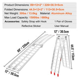 Aluminum Ramp 1500 LBS Foldable Loading Ramps for Pickup Trucks Bed 2 PCS V952-ZZGXPDBL15002MPCQV0