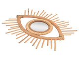 Nordic Makeup Mirror Rattan Woven Eye Shape Wall Hanging Mirror for Home Hotel Bathroom Decoration V1294-YM0523-3115210209611