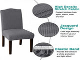 Chair Covers - 4 Pieces - Dining Room Cover - Sofa Cover - Covers for Dinings V1188-MS101-01343-1