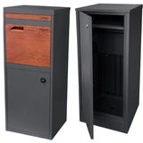 Parcel Pillar Wooden Grain Letterbox Heavy-Duty Lockable Parcel & Post Box V957-RLX39671044K