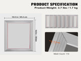 Screen Kit, 6 Pieces Aluminum Silk Screen Frames, 25.4 x 35.6 cm Silk Screen V952-SYKJD61101014X54UV0
