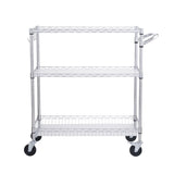 VEVOR Kitchen Utility Cart, 3 Tiers, Wire Rolling Cart, Steel Service Cart on Wheels, Metal Storage V952-WGCFTCCB350X1RH9BV0