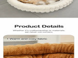 Removable Notch Style Round Pet Bed, Thick Warm Moisture Resistant All Season Dog & Cat Nest, Grey, V1221-XM-LB2826-GM115