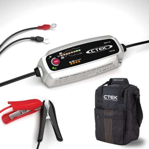 CTEK MXS 5.0 12V 5 Amp Smart Battery Charger and Cooler Bag Combo V219-CTEK-56-987-067-KIT