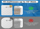 Bed Sheet Holder Clips for Thin Sheets, Grey, Secure Fit Fasteners V1263-JX-3898