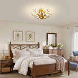 Crystal Chandelier Vintage, 4 Lights, Gold V178-34641