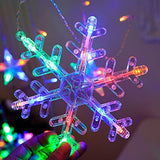 LED Curtain Lights,12 Snowflake LED Curtain String Lights Memory Window Curtain Lights with 8 Modes V1366-AZ2-W-04176