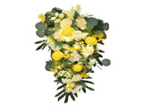 Spring Lemon Wreath Artificial Lemon Teardrop Wreath with Peony Flowers Green Leaves Decorative V1294-YM0523-220323TW02-2