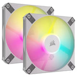 Corsair AF SLIM Series, AF120 RGB SLIM WHITE, 120mmx15mm Fluid Dynamic Bearing RGB PWM Fan, Dual V1202-V2-CFCO-AF120RGB-SL2PNW