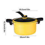 Darzheoy Nonstick Ceramic Coated Sauce Pan with Lid, Crock Pot with Twist & Lock Handles, Micro V1189-WXFWAL-20260326-02319