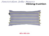 KAAT Amsterdam Jelke Mauve Stripes Oblong Filled Cushion 40cm x 60cm V442-HIN-CUSHION-JELKE-MAUVE-RE
