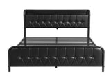 Artiss Double Bed Frame with Storage Headboard SAA Certified Charging Station BFRAME-J-MARK-D-BK-AB