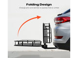 60" x 24" x 6", Hitch Cargo Carrier, 500 lbs Capacity Hitch Cargo Carrier with Cargo Net with Hook & V952-GZBDPDECKFGZR2EQ5V0