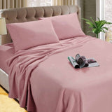 Kingtex Micro Flannelette Sheet Set 40 cm Wall Cameo Rose Single V442-KIT-SHEETS-MF2019-CAMEOROSE-SB
