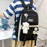 5-Piece Blue School Backpack Set for Students and Teenagers, for Travel and School Use V1188-MS-325-1118