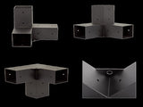 Roof Pergola Gazebo Shed Matte Black Steel Brackets and Black Screen DIY Kits V63-848271