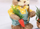 2pcs Easter Bunny Ornament Cute Rustic Rabbit Figurines Foam Decorative Bunny Home Decor 35cm V1294-YM0626-221228TW11