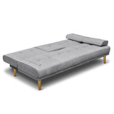 Artiss Sofa Bed 188CM Grey Faux Linen SBED-R1C-LINEN-BK