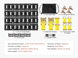 E-Track Tie-Down Rail Kit, Pack 0.4 m E Tracks Set, 21 Pcs Includes 2 Ratchet Straps & O-Rings & V952-SPEXGD13FT15AAGQD001V0