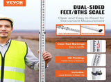 Aluminum Grade Rod, 14-Feet/8ths 4 Sections Telescopic Measuring Rod, Double-Sided Scale 1/8in V952-YZCLG14YCFEEVMVL0V0