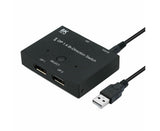 8K DP 1 In 2 Out Displayport Splitter Switch for HDTV Graphics Card Computer - Black V1263-JX-248