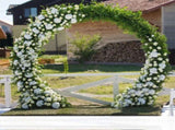 Round Arch Backdrop Stand for Wedding Party Metal Pipe Frame Archway Decoration Indoor Outdoor V767-HQ-XJ118-M-G2