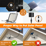 238LED Solar Powered Motion Sensor Flood Light in Black for Outdoor Security V178-59172