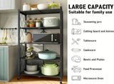 CARLA HOME 5-Tier Foldable Storage Shelf with Wheels for Kitchen, Garage, Pantry or Basement LSB-36142
