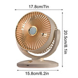Electric Desktop Fan - 2-in-1 Air Circulator & Warm Air Fan, 3 Speeds, Compact for Office/Dorm, V1366-AZ2-W-26275