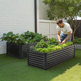 Metal Raised Garden Bed, 6 x 3 x 2 ft Outdoor Galvanized Box, with Open Bottom, Large V952-JSFXZZCZFXSLG0SR1V0