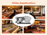 Commercial Meat Slicer, 320W Electric Deli Food Slicer with 300mm Carbon Steel Blade, Built-In V952-SYDRQPJ320WBFUZ7V001V3
