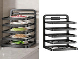 5 Tier Kitchen Counter Storage Shelf Detachable Height Adjustable Kitchen Countertop Rack Shelf V1294-YM0901-3118230364111