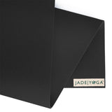 Jade Yoga Harmony Mat- Black & Iron Flask Wide Mouth Bottle with Spout Lid, Fire, 32oz/950ml Bundle V398-JY-368BK-IFB