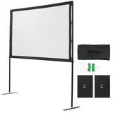 Projector Screen with Stand, 80 Inch 160&deg Wide Angle Indoor Outdoor Projection Screen, 169 4K HD V952-ZJSTYPMEKPJZC0SR9001V0