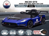 Kahuna Maserati MC20 GT2 Licensed Electric Kids Ride On Race Car Blue CAR-MST-GT2-BU