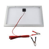 30W 12V Solar Panel Charger IP65 Water Resistant Built in Alligator Clips for Outdoor Camping Travel V1294-YM0901-3111240225811