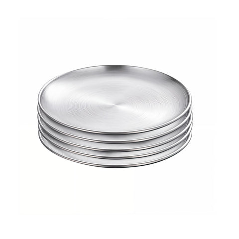 SOGA 23cm Premium Silver Grilling Plate Durable Heat Resistant, Perfect for BBQs and Outdoor Cooking VICPLATE54