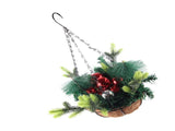 Artificial Christmas Hanging Basket Decorated with Pine Cones Ball Lights Christmas Holiday V1294-YM0523-10323026