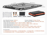 Roof Rack Basket, 1300 x 910 x 105 mm, Universal Rooftop Carrier with 44.1 x 34.3 x 10.2 in V952-HKSXLK5136IN4B8AWV0