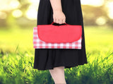 Picnic Mat Pad Waterproof Moisture Proof Picnic Blanket for Outdoor Camping Red White V1294-YM0901-3117200066612