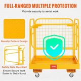 Forklift Safety Cage, 544 kg Load Capacity, 92 x 92 cm Folding Forklift Work Platform with Lockable V952-CCGZPTCWMS112KVAFV0