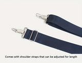 Dark Blue Foldable Travel Bag, Nylon Large Capacity Tote & Crossbody, Multi-Pocket Business Short V1232-SWXKB-002