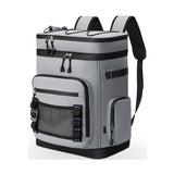 Large Capacity 30L Insulated Cooler Backpack Leakproof Waterproof Thermal Bag for Outdoor Picnic V1341-ZY-AZ7ZJMHZ-LIGHTGREY