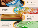 Plastic File Folder Poly Envelope Expanding File Wallet Document Folder with Snap Button Closure,for V1366-AZ2-W-24053