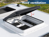Weisshorn Caravan Roof Vent Hatch RV Skylight Motorhome Camper 350x350mm Black CARAVAN-VENT-B-42X42X12-MESH-BK